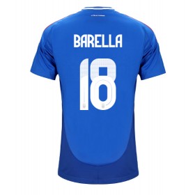 Italien Nicolo Barella #18 Heimtrikot EM 2024 Kurzarm